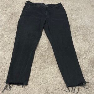 Old Navy Black High-Rise O.H. Straight Jeans with secret-smooth pockets